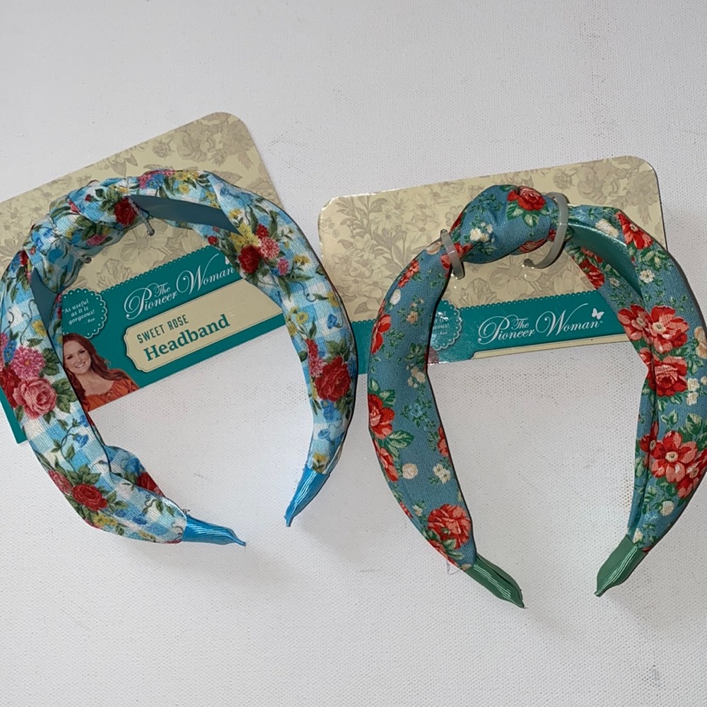 NWT Headband Bundle The Pioneer Woman Sweet Rose & Gingham Print headband